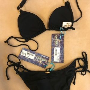 Luli Fama Black Bikini NWT & NW - Small
